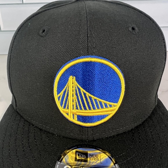 Golden State Warriors Hat Cap Snap Back Black Blue Yellow NBA 9Fifty New Era - Picture 3 of 13